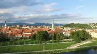 Overflying Celje Park, Savinja - DJI Phantom 3 Professional
