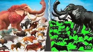 prehistoric stampede Animal Epic Battle Mammals vs Shadow Itself Size Animal Simulator