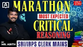 EXACT SBI/IBPS CLERK CRITICAL REASONING QUESTIONS | BY MR ABITH SIR #bankexam #mains #sbi #ibps