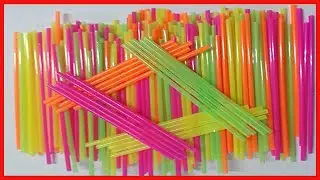 Wow Plastic Disposable Plastic Drinking Straws - 250 count (neon) (Neon).