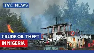 Security Operatives Set Seized Oil Bunkering Vessel Ablaze