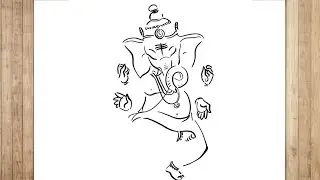 How To Draw Lord Ganesha | Ganpati Bappa | Deepak Drawing 