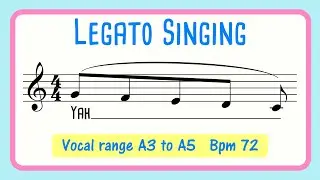 Legato Singing Vocal Warm Up - Yah 5 Note Descending Scale