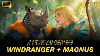 Magnus & Windranger makes it look like Bot match | Dota 2 Highlights DracobellatoR7 | 7.40b