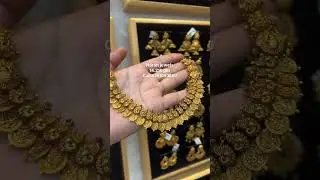 very beautiful and lightweight gold Lakshmi kasina necklace design start from 10 g