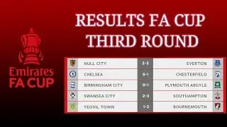 FA CUP RESULTS TODAY | THIRD ROUND NEXT MATCHES TODAY | EMIRATES FA CUP 2021-22