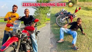 Zeeshan Riding Big Bike 😳 Gir Gaya Bike se 🤣