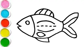 Fish drawing for kids / How to draw a fish / kids video