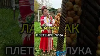 Плетение луковой косы // Поселок Лух