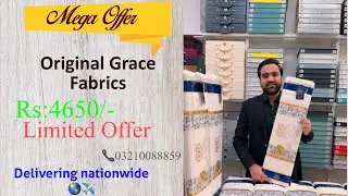 MAKHAN BOSKY BY GRACE👌100 present Original Fabric 👌&hearts;️#onlineshopping #nasirfabrics #03210088859 