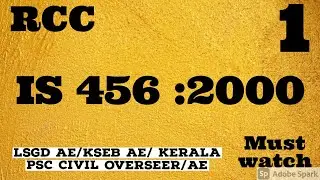 RCC IS 456:2000 important provisions