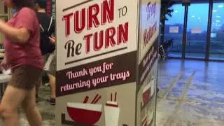 Smart Tray Return Robots at Waterway point Kofu