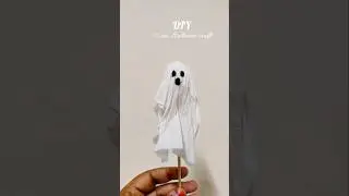 10 Second Halloween Ghost Craft 👻 | Easy DIY Halloween Decoration 👻🕸️