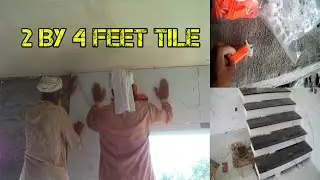 How to install 2 by 4 feet tile | Amazing work | how to install the tile