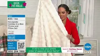 Novogratz Holiday in a Box Throw and Pillow Set