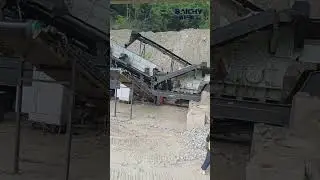Mobile impact crusher plant 200tph for highway construction