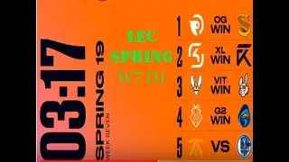 LEC ALL Highlights  W7D1  LEC Spring 2019