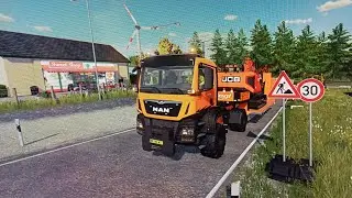Transporting excavator with new MAN from local dealer/Little City |Garden Service/Lawn Care|Fs22|Ps5