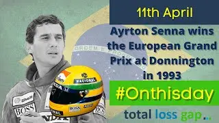 On this day 11th April 1993 - Ayrton Senna wins the European Grand Prix at Donnington Park