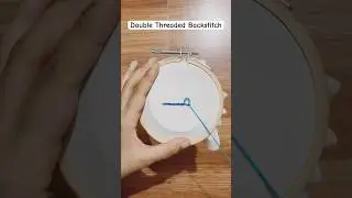 Double Threaded Backstitch #diy #embroidery #embroiderydesign #embroiderytutorial #embroiderystitch
