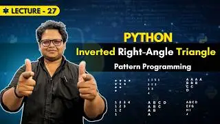 Inverted Right Angle Triangle Pattern in Python | Pattern Programming | Zero to Placement