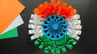 Tricolour wreath | Independence day craft ideas | Indian flag crafts | Tricolour decoration ideas