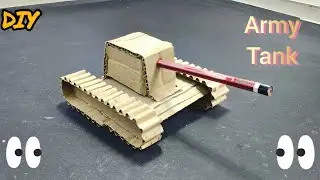Make small cardboard craft || cardboardarmy tank || #craft #crafthome #viral