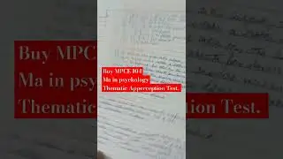 TAT Thematic Apperception Test Psychology MAPC BAPC MPCE 014 IGNOU Practical Solution