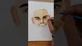 Virat Kohli portrait with watercolor #artist #painting #portrait #of #viratkohli