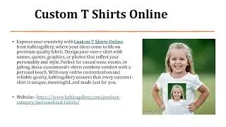 Custom T Shirts Online