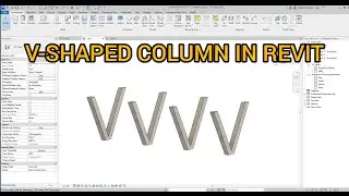 V - Shaped Concrete Column in Revit.