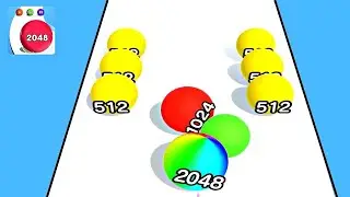 Ball Run 2048 Real Merge ! All Levels Gameplay (142-154) android,ios