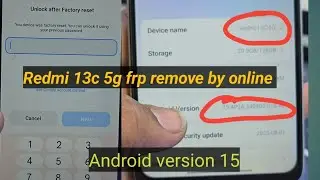 Redmi 13c 5g frp remove || online frp k liy apko kahi Jane ki jarut nhi hai ab! #redmi #redmi13c5g 