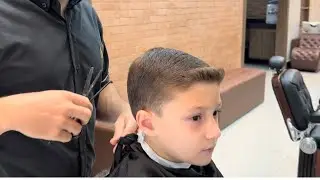 Passo a passo como cortar cabelos todo na tesoura de criança todo na tesoura | aprenda cortar o topo