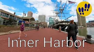 Walking in Baltimore's Inner Harbor