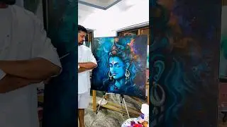 Lord Shiva / Mahadev Painting /Shivji Acrylic Painting 😍#shorts#viral#mahadev#lordshiva