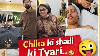 Chika ki sadhi ki Tyari 🥰🛍️🎉#trending 