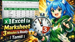 Epdi Excel-la Marksheet Ready Panradhu? How to create marksheet tamil | RR computer learn tamil |