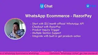 WhatsApp Ecommerce Chatbot - RazorPay supported