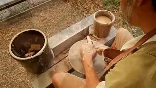 Master Potter Robert Throwing pottery at the White Hart Renaissance Fair