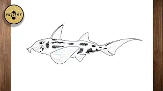 How to draw ghost shark easy
