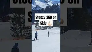 360 Mute Grab on Skis #skisteeze #360onskis #freestyleskiing