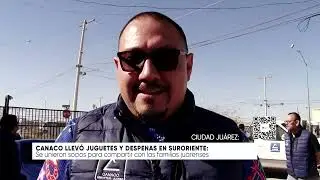 CANACO llev&oacute; juguetes y despensas en Suroriente