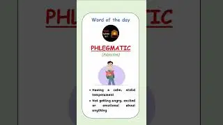 Phlegmatic Meaning & Usage #shorts #english