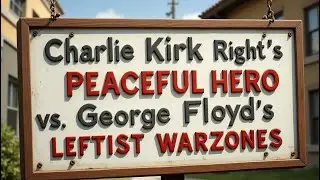 Charlie Kirk Right's Peaceful Hero vs  George Floyd's Leftist Warzones