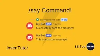 How to make an /say command - Inventor.gg V1 Bot Tutorial