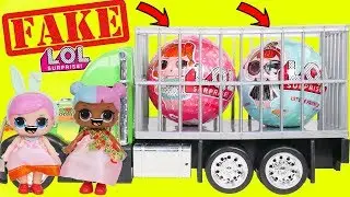 Fake LOL Surprise Dolls Opening + LQL Lil Sisters!
