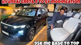 Hyundai CRETA E base model MODIFICATION✅ || BASE TO TOP|| 70%off on hyundai genuine accessories ||
