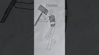 How to draw simple body with (samurai, stick, hammer) Tutorial#drawing#tutorial#howtodraw#art