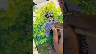 Painting great English gardens #aesthetic #garden #fantasy #art #gouache #sketch #travel #fypシ